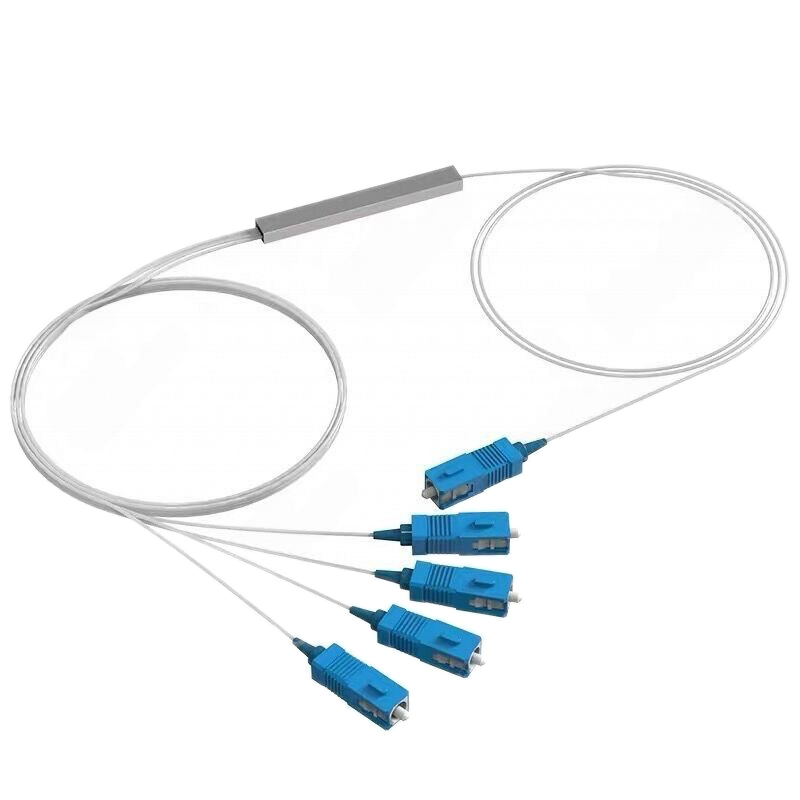Оптический сплиттер PLC 1х6, SM, 0.9mm, 1.5M, миникорпус, SC/UPC