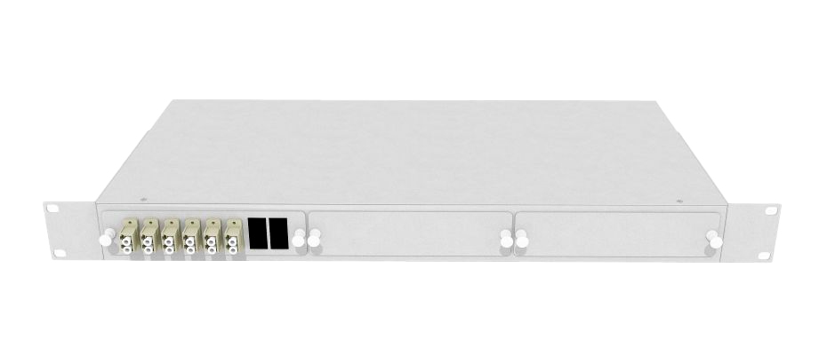 Кросс распределительный стоечный КРС, 19", 1U, 24, MM, укомплектованный 8 LC/PC