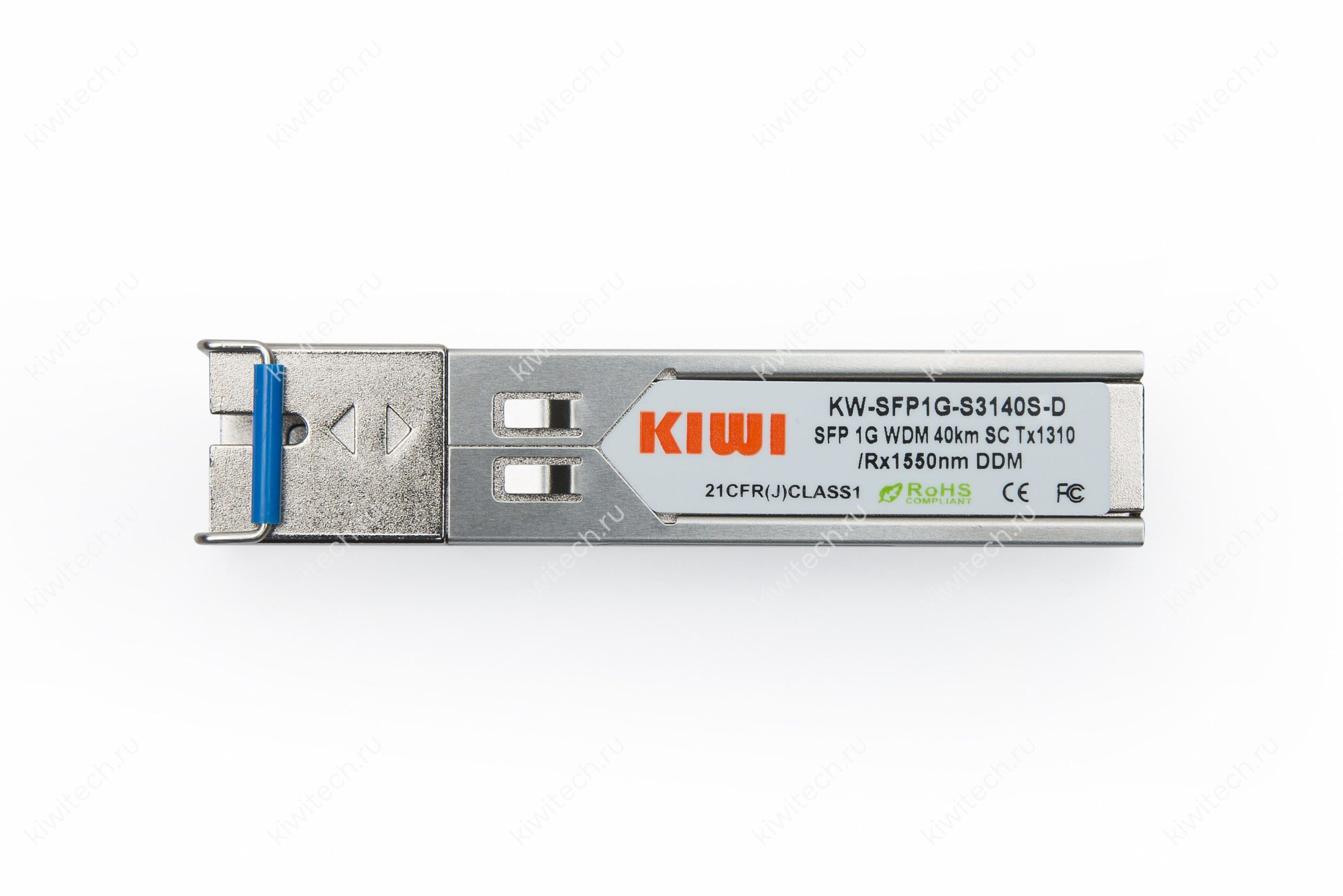 KIWI SFP модуль WDM, 1.25 G, 40 км, TX 1310 нм, RX 1550 нм, SC, DDM